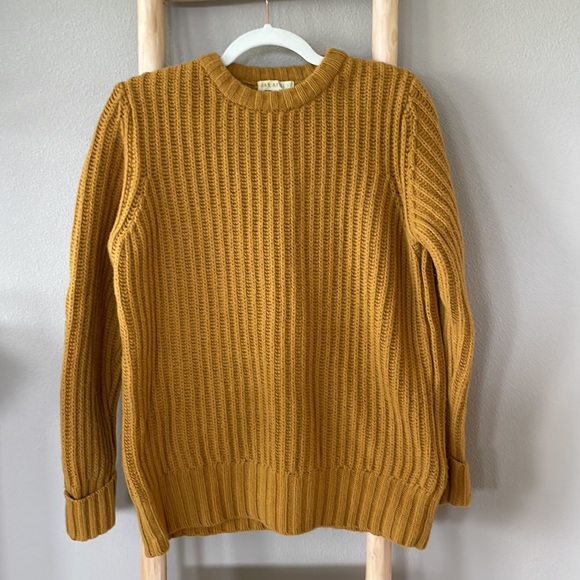 Far Afield | Mustard Tanner Ribbed Knit Lambs Wool Sweater - Picture 11 of 13